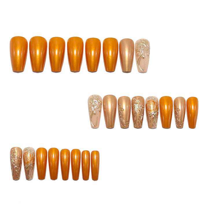 Elegant artificial nails with luxury embellishments Stornfield