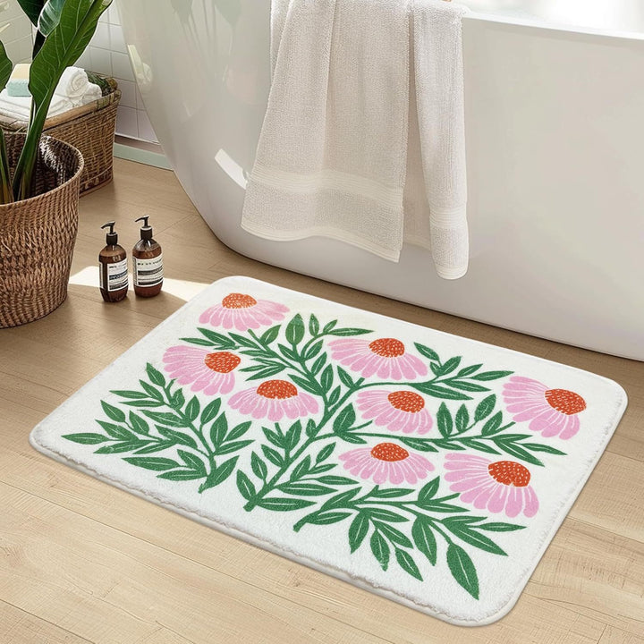 Luxurious Floral Design Bath Mat Stornfield