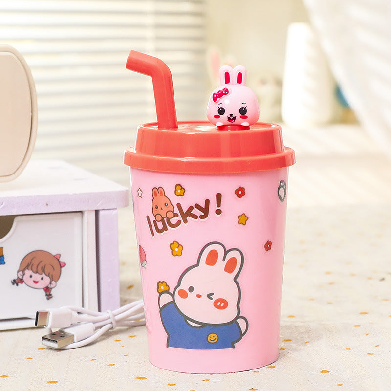 Women’s drinking cup with integrated straw and playful animal design Stornfield