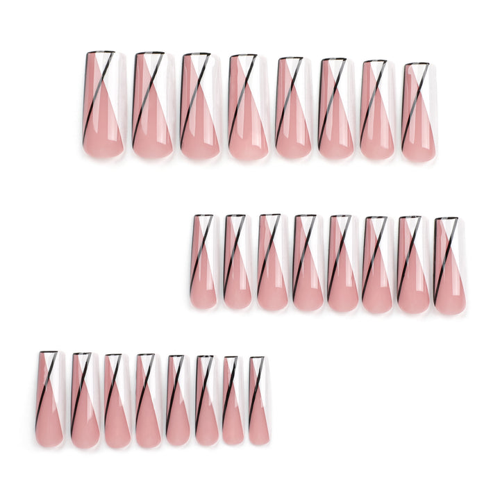 Artful Nail Extensions in Geometric Style Stornfield