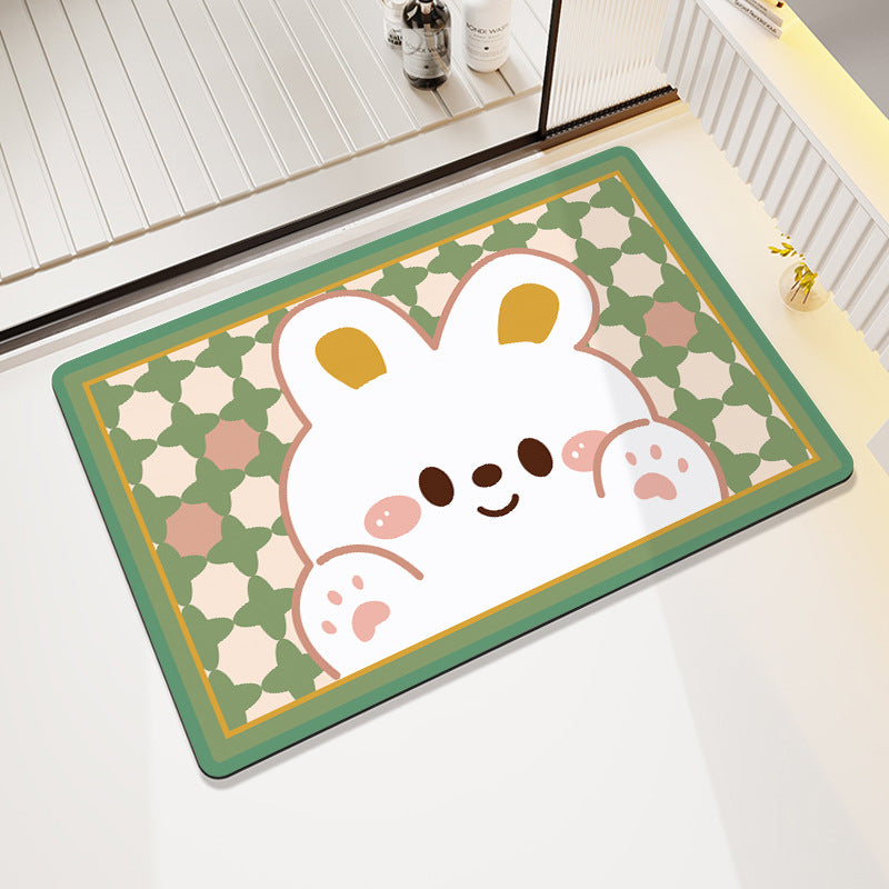 Cute Cartoon Pet-Themed Bath Mat Stornfield