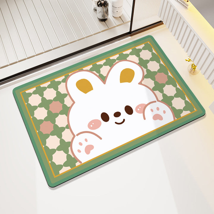 Cute Cartoon Pet-Themed Bath Mat Stornfield