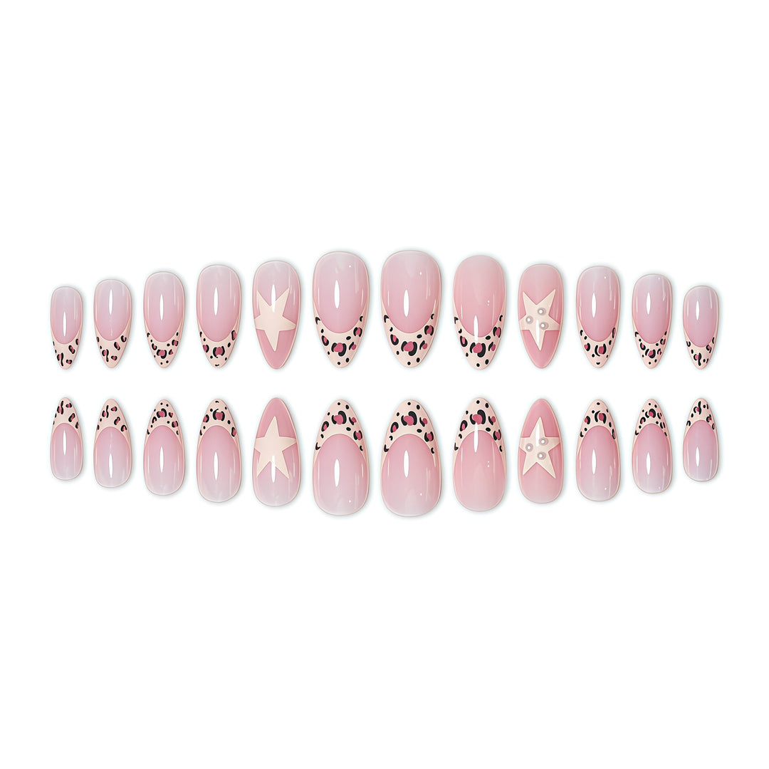 Artistic Star and Animal Print Nail Art Extensions Stornfield