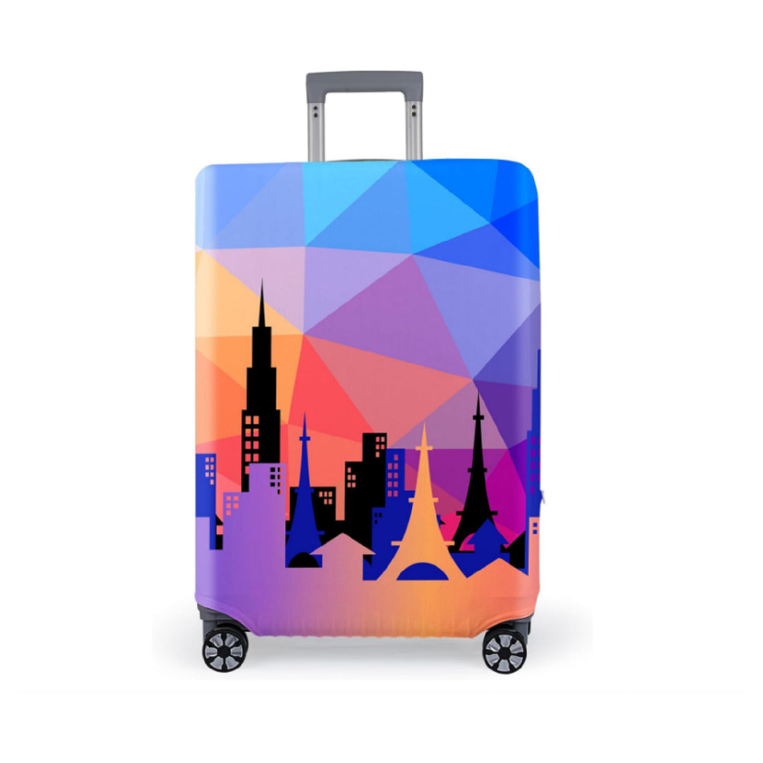 Unisex non-elastic suitcase cover with mandala motif, stretch protective cover for telescopic handle and wheels Stornfield