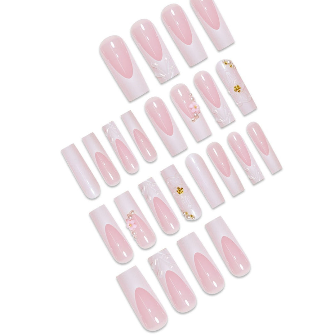 Decorative Floral Stiletto Press-On Nails Stornfield