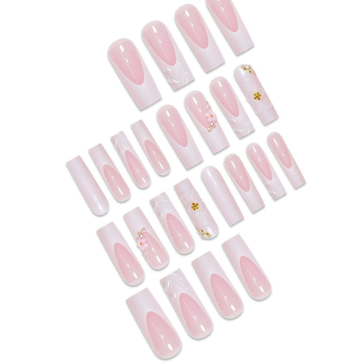 Decorative Floral Stiletto Press-On Nails Stornfield