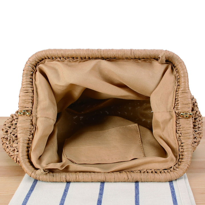 Handbag with Decorative Wooden Handles Stornfield