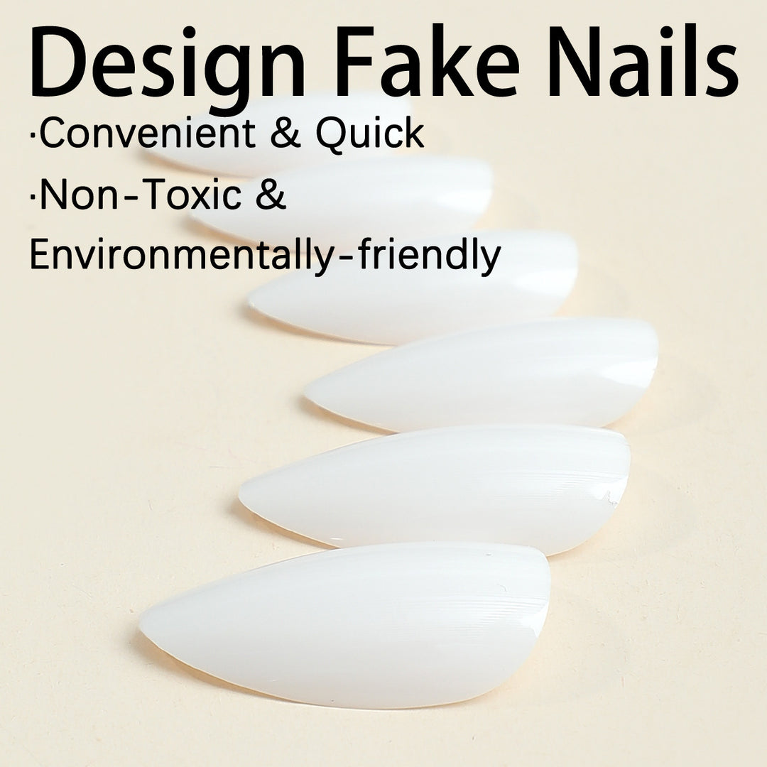 Artificial nail set with shiny finish and elegant shapes Stornfield