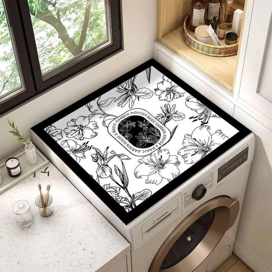 Decorative Floral Laundry Room Counter Mat Stornfield