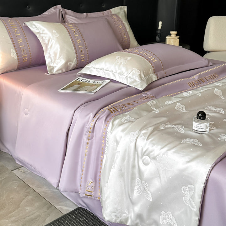 Satin Floral Patterned Bedding Set