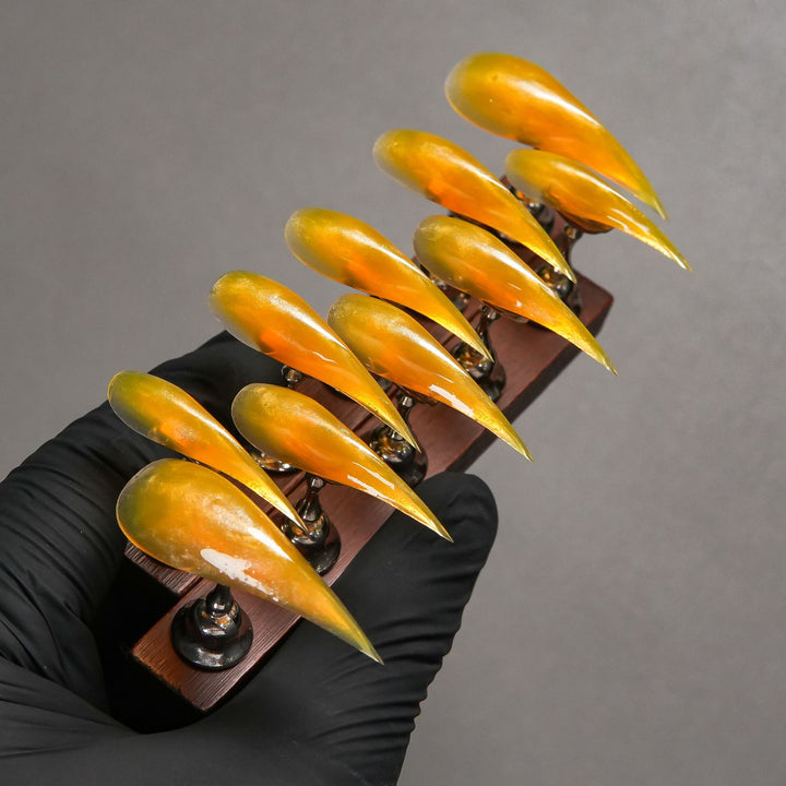 Stiletto Shaped Press-On Nail Tips with Glossy Finish