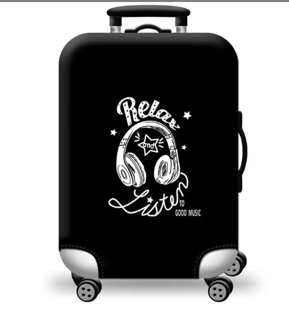 Unisex nan elastic suitcase cover with artistic marble print, shockproof fit and tear-resistant stretch material Stornfield