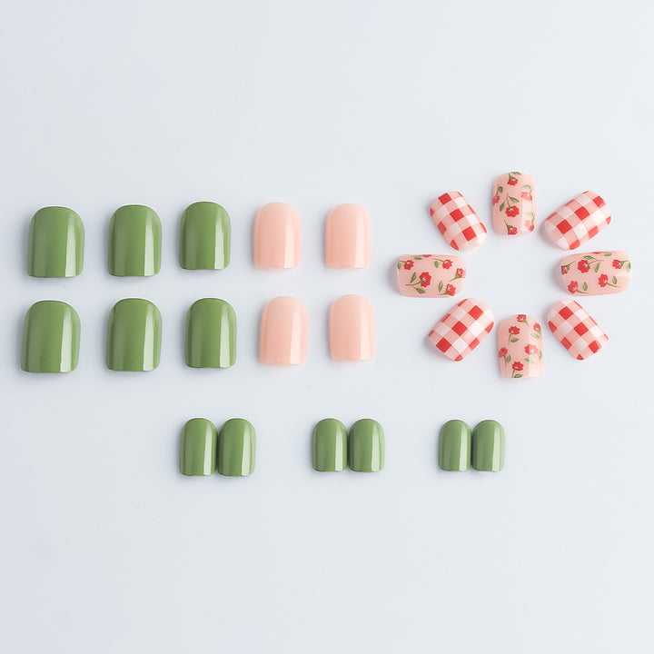Creative Floral Design Press-On Nail Art Stornfield