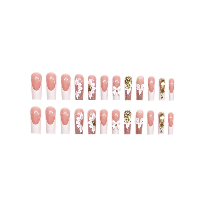 Exquisite Floral Acrylic Nail Art Stornfield