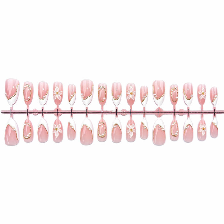Floral-Embellished Press-On Nail Set 1790745708