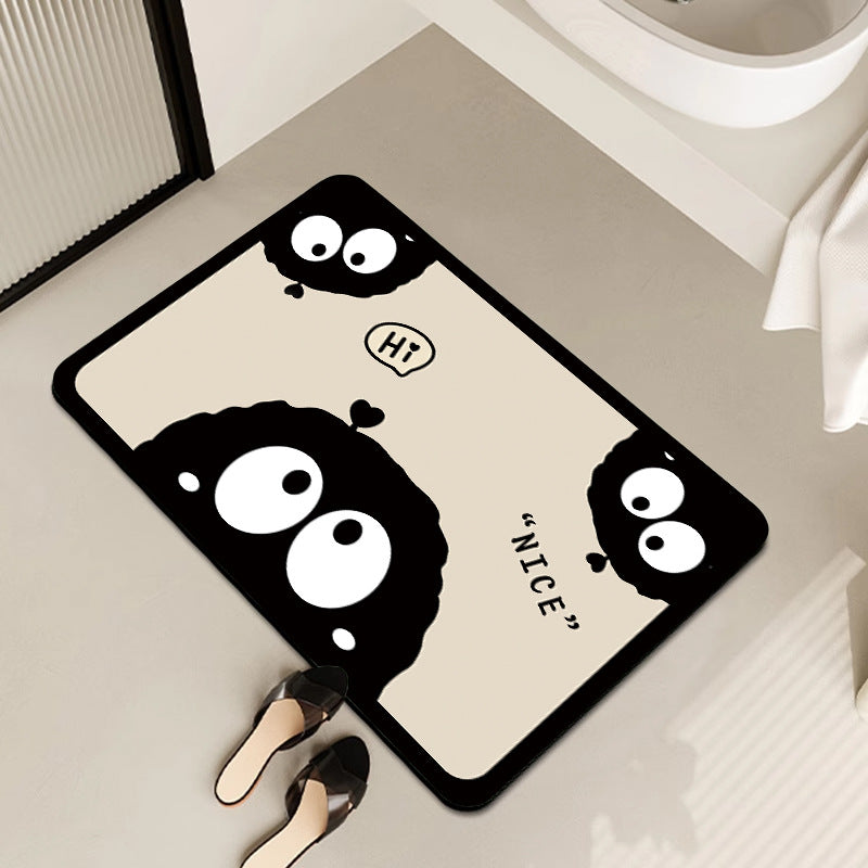 Playful Cow-Themed Bathroom Mat Stornfield