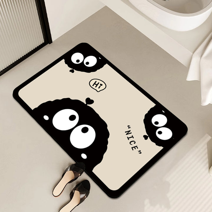 Playful Cow-Themed Bathroom Mat Stornfield