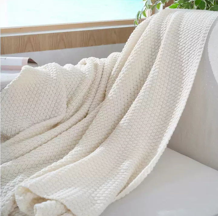 Ladies Elegant Waffle Structure Blanket Stornfield