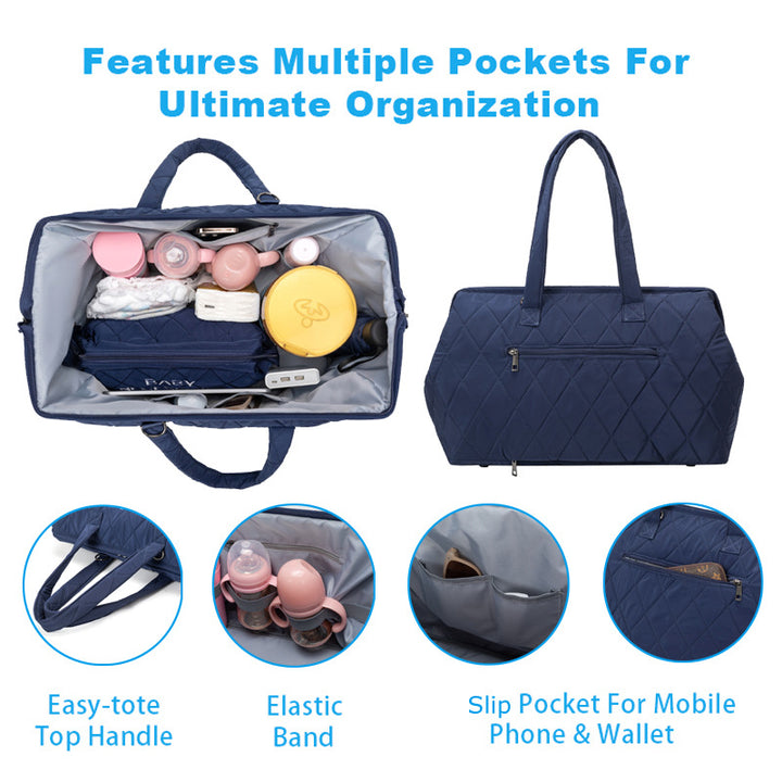 Multi-Functional Quilted Diaper Tote Set Stornfield