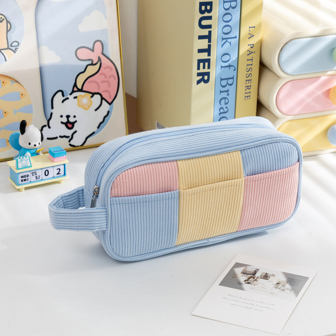Stylish Textured Zippered Pencil Case Stornfield