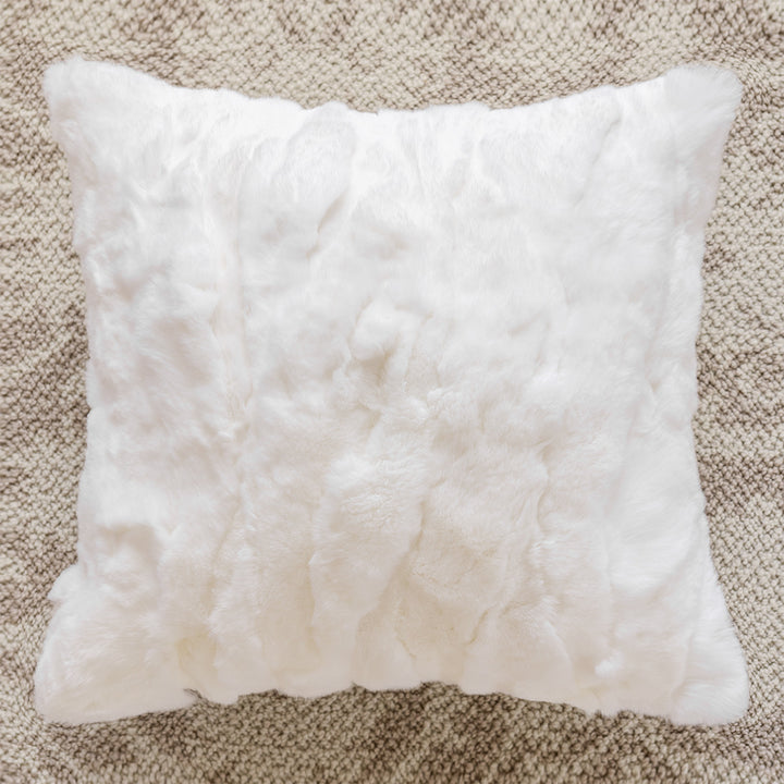 Decorative cushion with high-quality faux leather cover