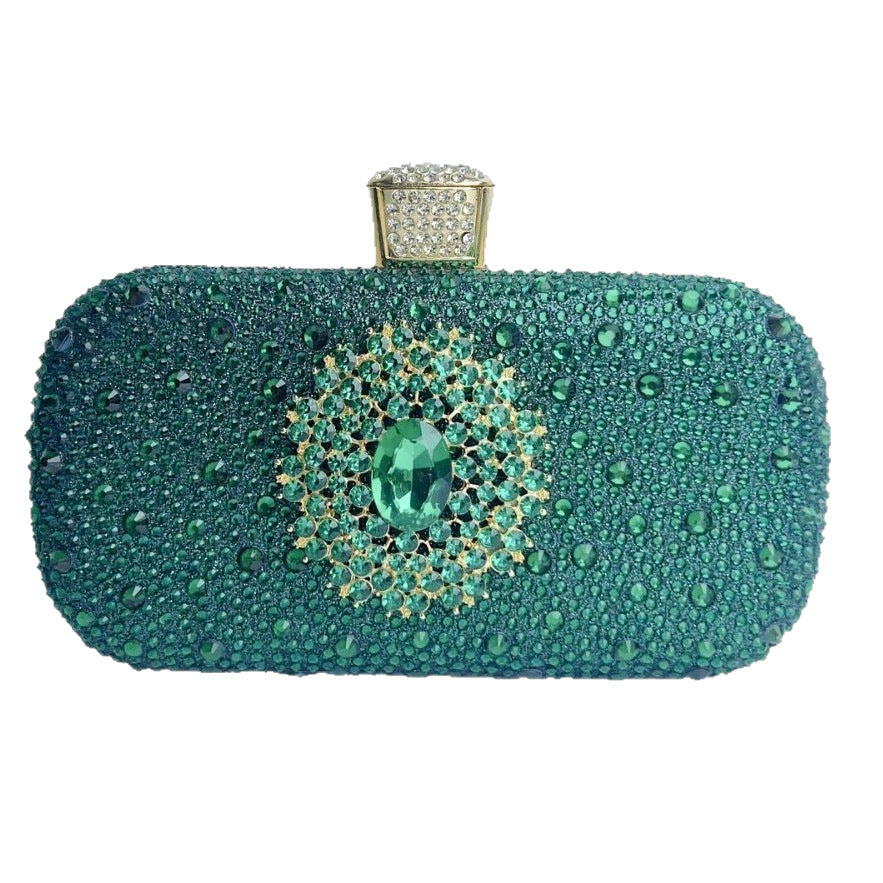 Decorative Gem-Studded Evening Clutch