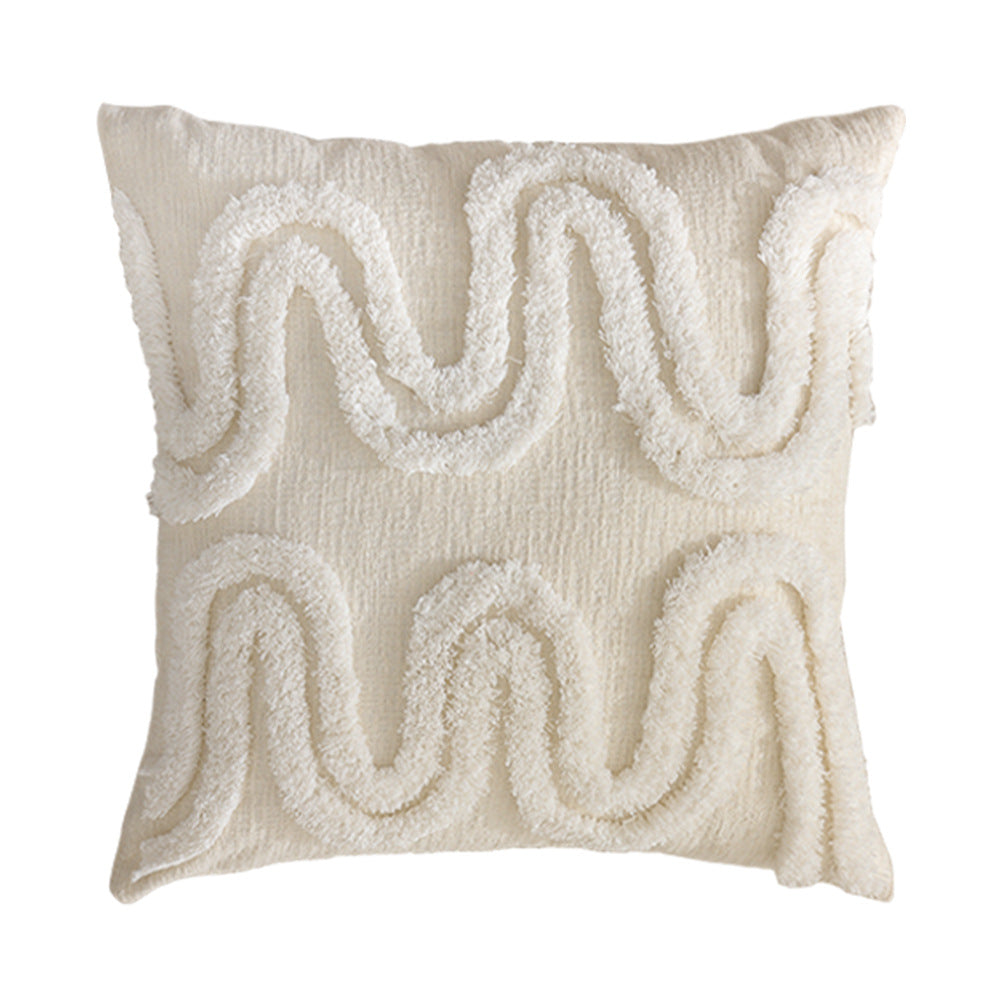 Decorative pillowcase with textured fringe relief
