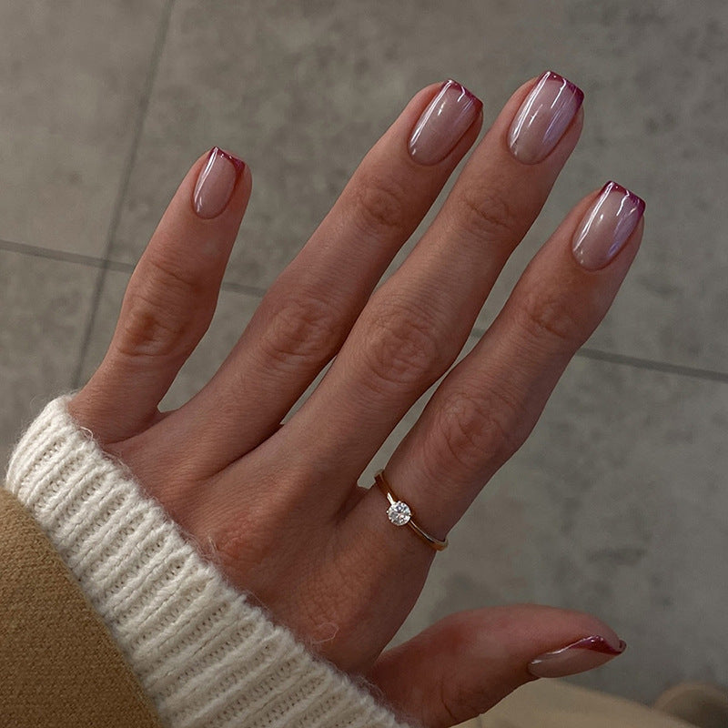 Artificial nail set with glamorous French tip design Stornfield