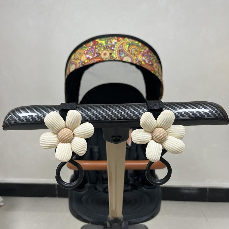 Plush Bear Stroller Hook and Clip Keychain Accessory