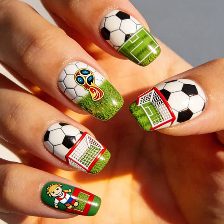 Soccer-Themed 3D Nail Art Extensions Stornfield