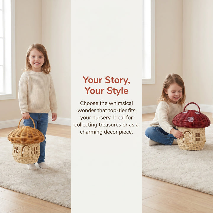 Playful storage basket in mushroom design Stornfield