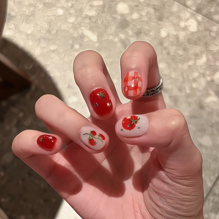 Artificial artificial nails with fruity strawberry design Stornfield