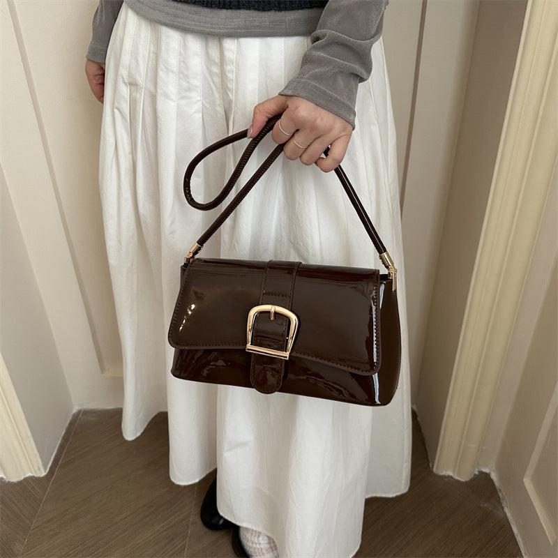 Elegant Mini Handbag with Buckle Detail