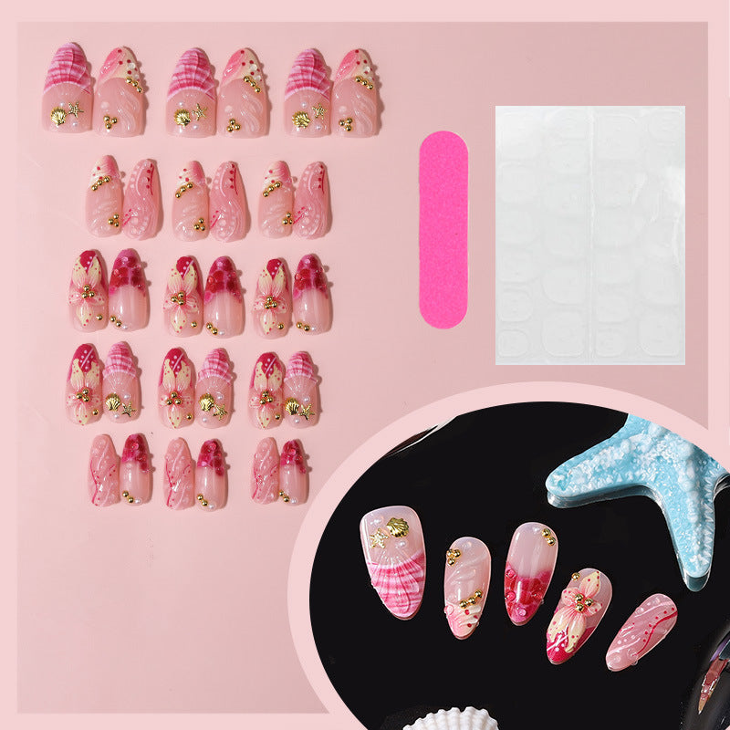 Shell-Inspired Decorative Press-On Nails Stornfield