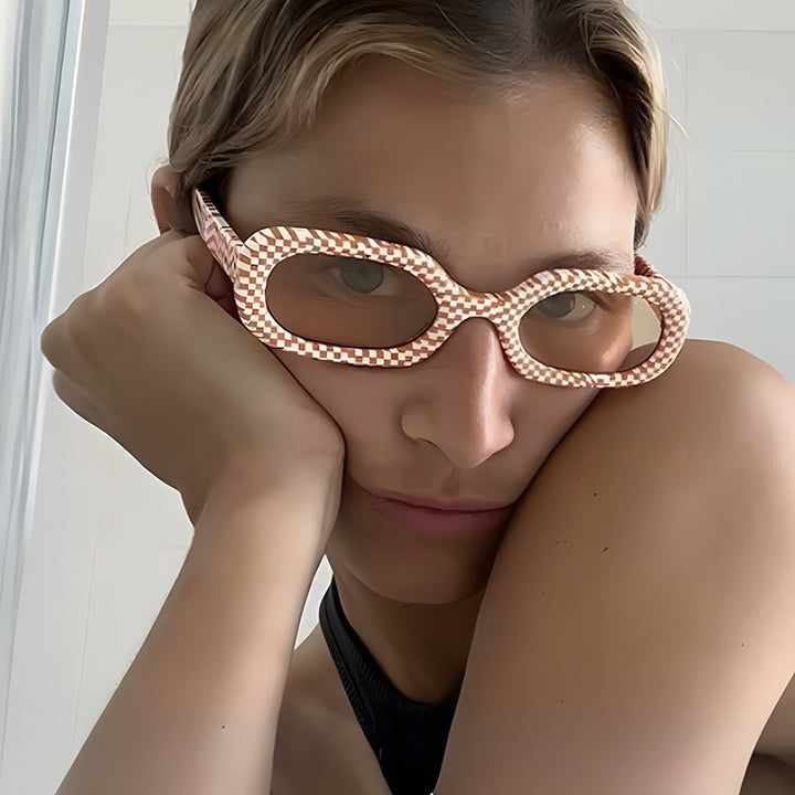 Women's oversized sunglasses with unusual pattern Stornfield