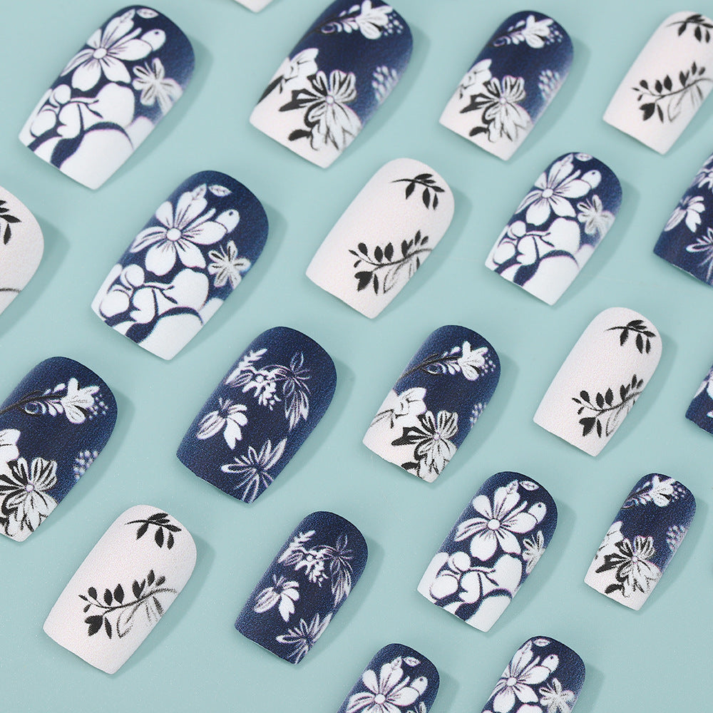 Artificial nails with floral matte design Stornfield