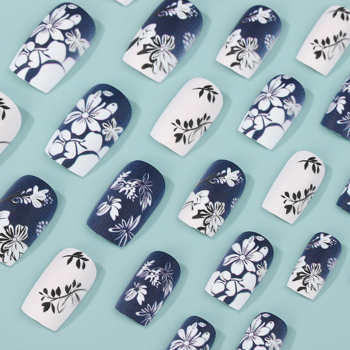 Artificial nails with floral matte design Stornfield