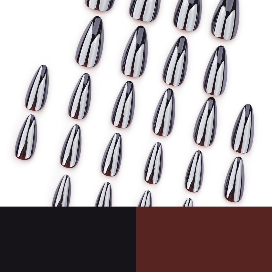 Elegant stiletto nails with reflective finish Stornfield