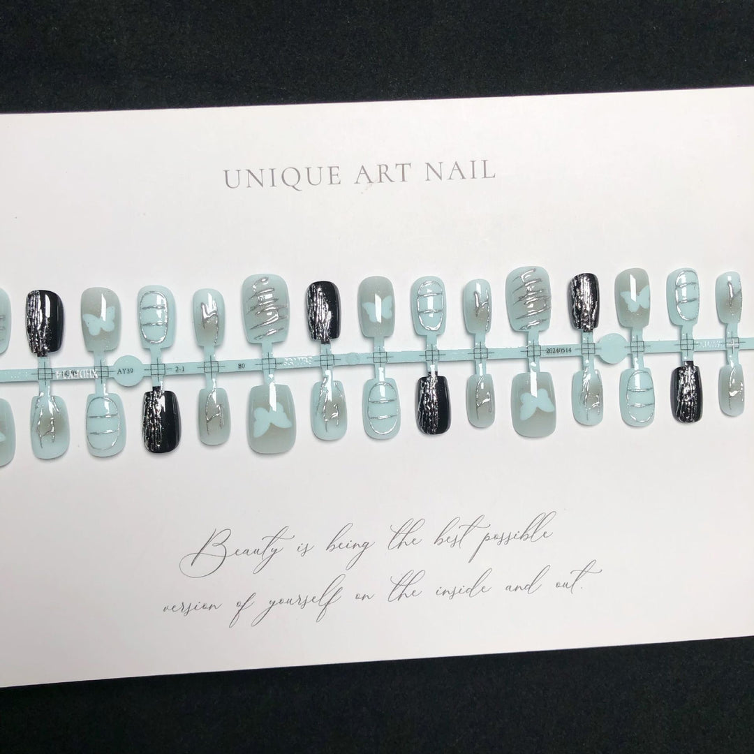 Artistic Customizable Press-On Nail Collection