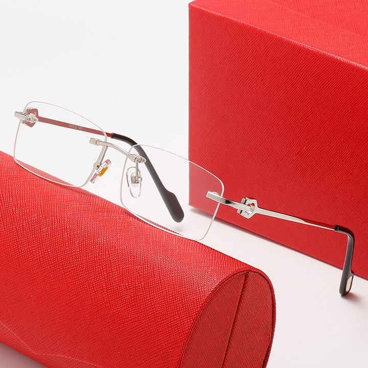 Women rectangular designer sunglasses with elegant metal frame Stornfield