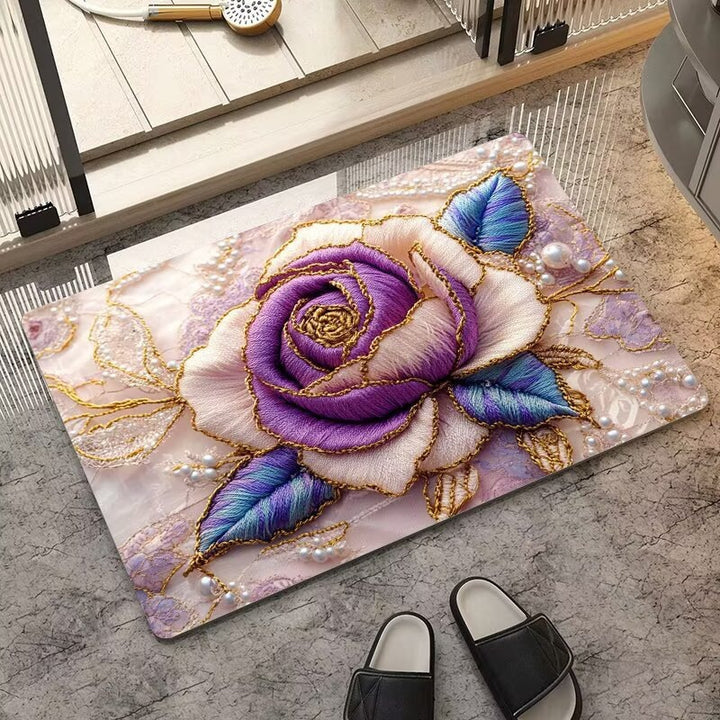 Luxurious Embroidered Floral Area Rug Stornfield