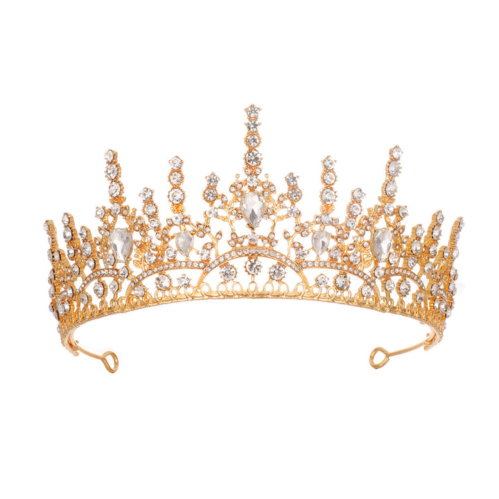 Women Elegant Crystal Tiara with Filigree Design Stornfield