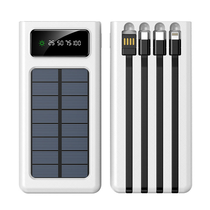 Solar-powered power bank with multifunctional connection and digital display Stornfield