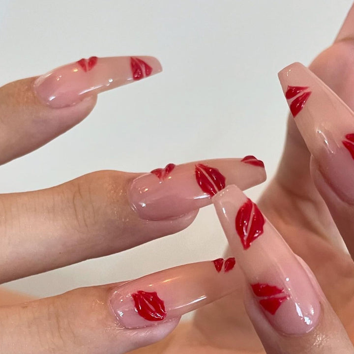 Artful Nail Extensions with Lip Design Stornfield