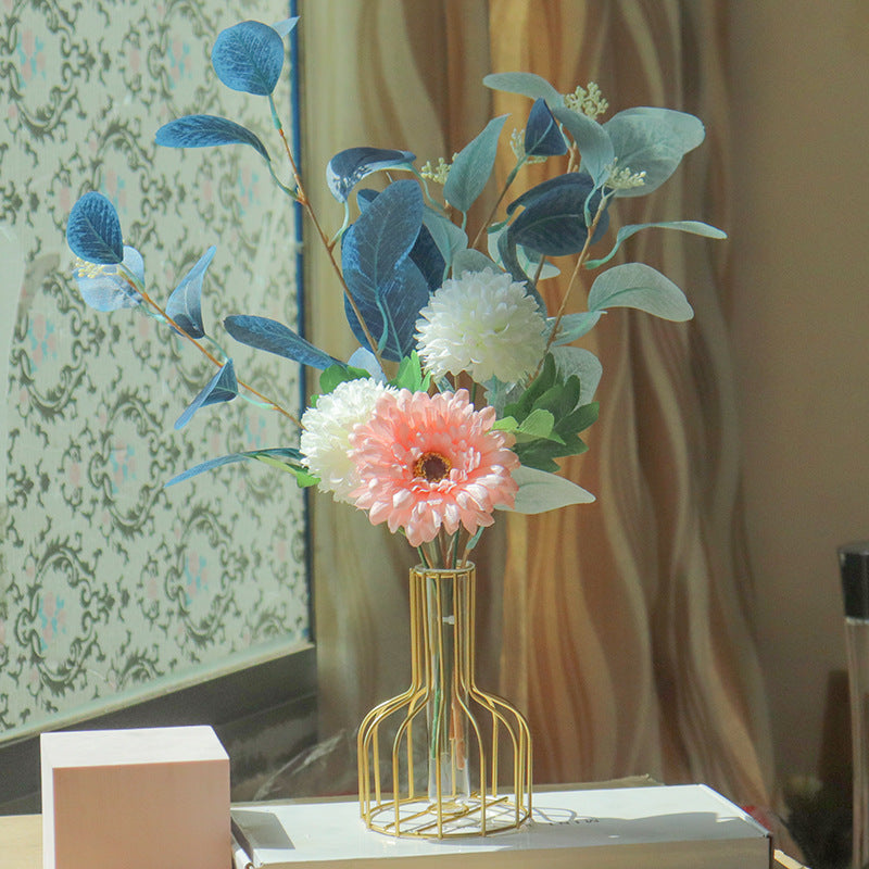 Lifelike Floral Arrangement in Elegant Vase