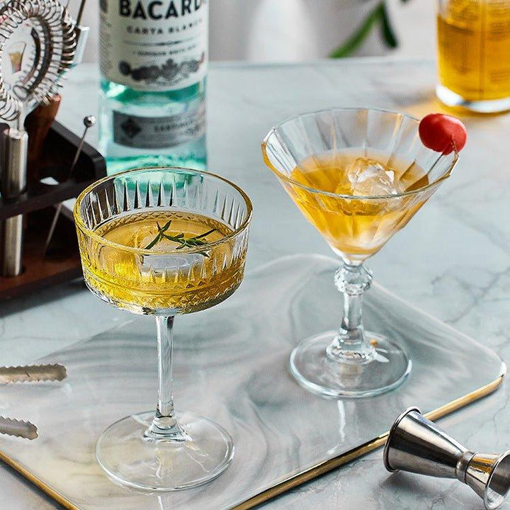 Patterned Martini Cocktail Glasses | Stornfield