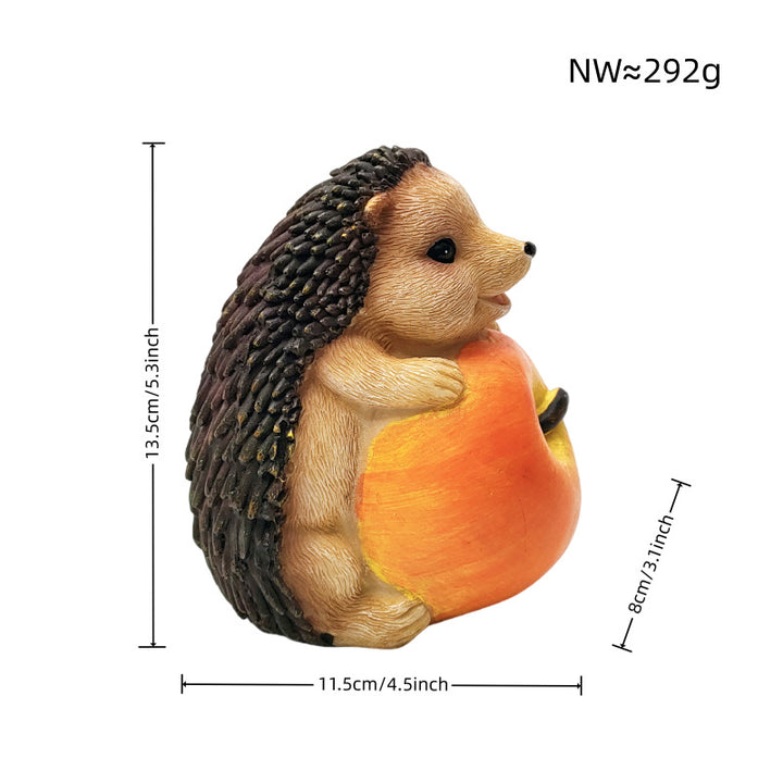 Cute hedgehog sculpture with fruit bowl Stornfield