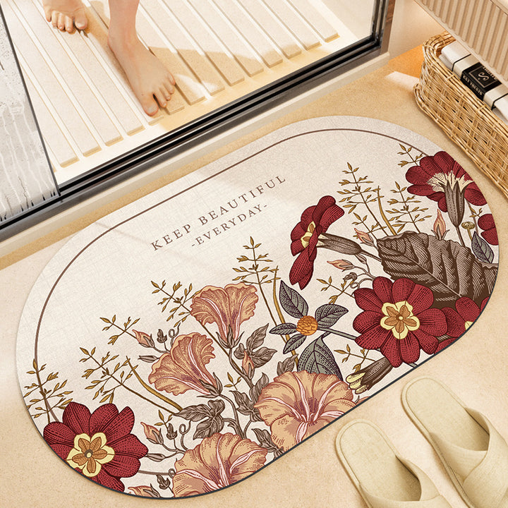 Stylish Floral Bath Mat