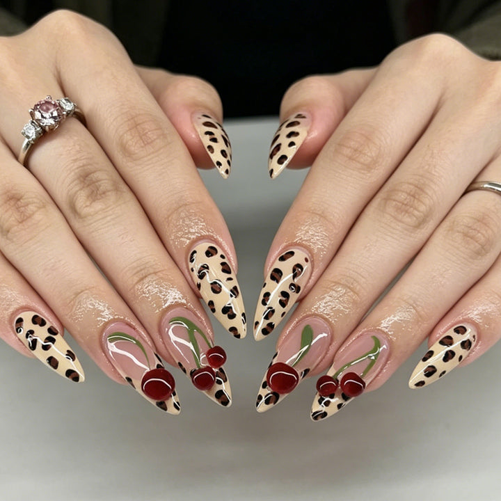 Artistic Leopard Print Press-On Nail Extensions Stornfield