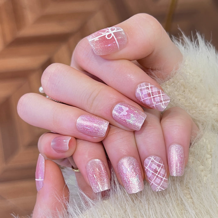 Artistic acrylic nails with filigree details Stornfield
